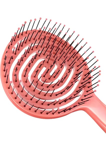 Pembe Pro Üç Boyutlu Oval Saç Fırçası + Pembe Silikon Duş Masaj Tarağı fiyatları