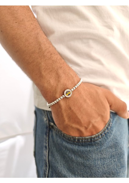 Fb Logo Ince Hematit Doğaltaş Bileklik fiyatları