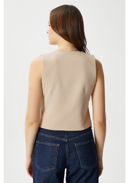 Kadın Milena Astarlı Açık Bej Yelek indirimleri