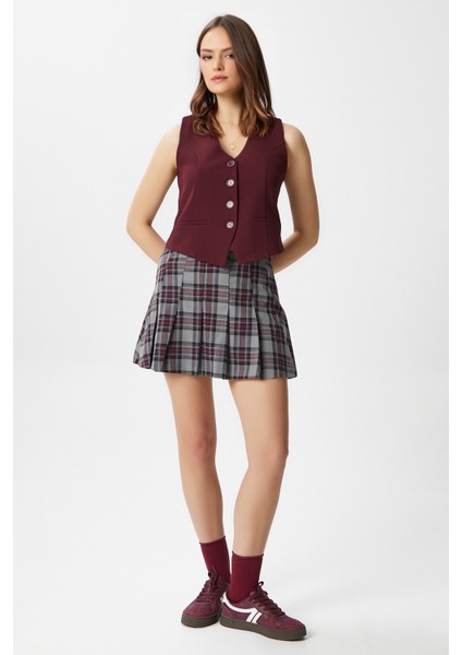 Kadın Milena Astarlı Bordo Yelek indirimleri