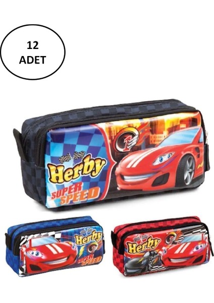 MB-3002 Erkek Kalem Çantası Iki Gözlü Kalemlik 12 Adet