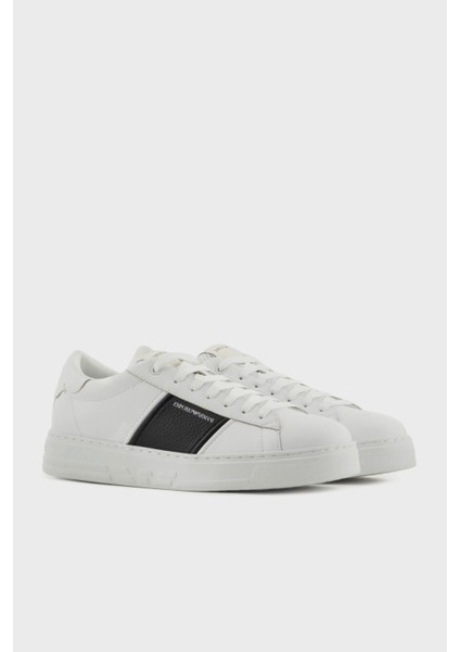 Logolu Hakiki Deri Sneaker Ayakkabı Erkek Ayakkabı EM003701 AF18017 MZ021 fiyatları