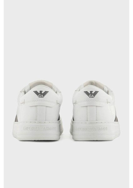 Logolu Hakiki Deri Sneaker Ayakkabı Erkek Ayakkabı EM003701 AF18017 MZ021 indirimleri