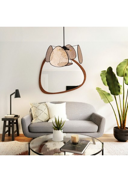 Mylamp Bulut Doğal Hazeran 55 x 35 cm 4+1 Yaprak Avize