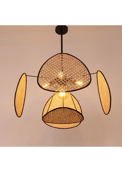 Mylamp Bulut Doğal Hazeran 55 x 35 cm 4+1 Yaprak Avize indirimleri