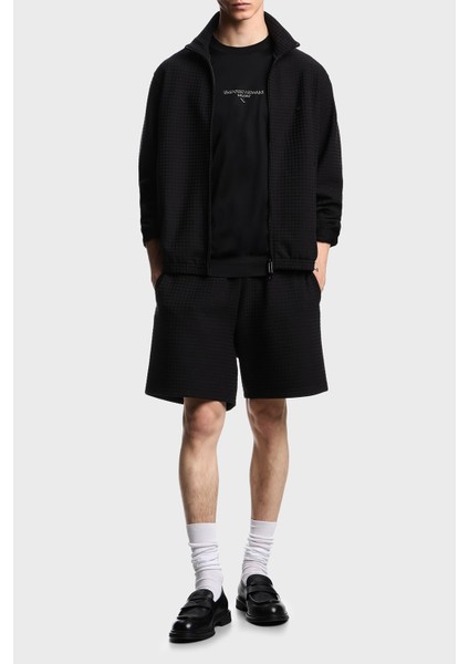 Jakarlı Pamuklu Regular Fit Dik Yaka Fermuarlı Sweat Erkek Sweat EM003444 AF13700 FC231 fiyatları