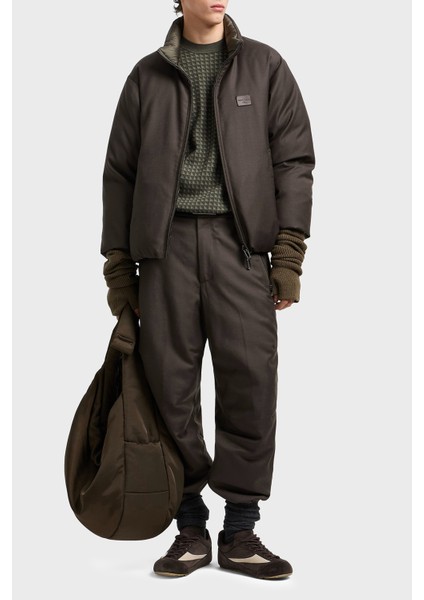 Yünlü Jakarlı Logo Baskılı Regular Fit Bisiklet Yaka Kazak Erkek Kazak EM001989 AF14199 F8047 fiyatları