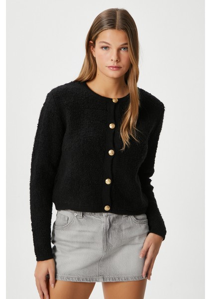 Kadın Edna Siyah Buklet Hırka modelleri