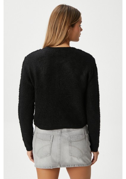 Kadın Edna Siyah Buklet Hırka fırsatları