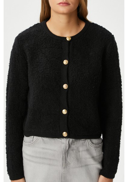 Kadın Edna Siyah Buklet Hırka