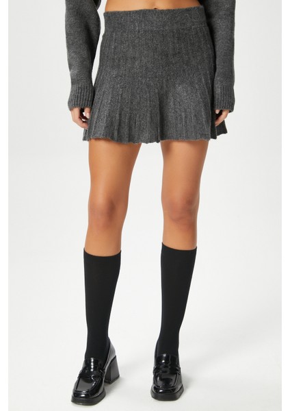 Kadın Hope Kazak Etek Alt Üst Antrasit Triko Takım modelleri