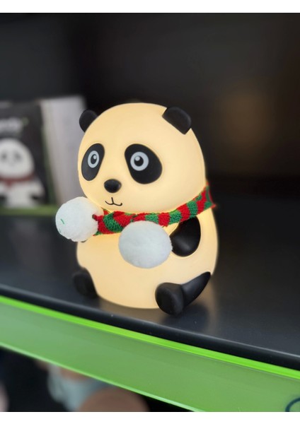 Panda Gece Lambası Dokunmatik Sensörlü Renkli Çocuklar İçin Usb Şarjlı İthal Ürün fırsatları
