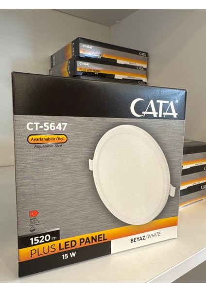 CT-5647B 15W Plus LED Panel Yuvarlak Armatür Soğuk Beyaz 6400K modelleri