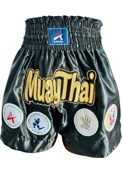 Muay Thai Müsabaka Şortu (Siyah) AR10059