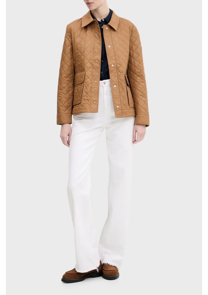 Logolu Pamuklu Slim Fit Uzun Kollu Gömlek Bayan Gömlek WW0WW43528 C1G fiyatları