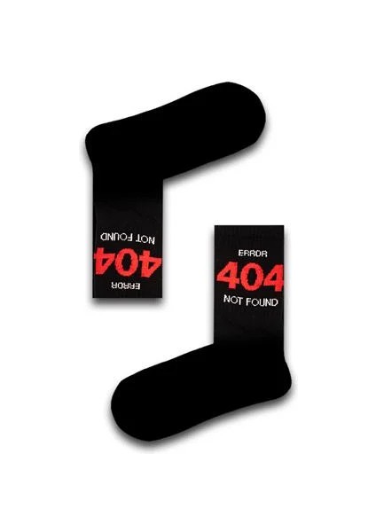 404 Eror Desenli Unisex Atletik Çorap