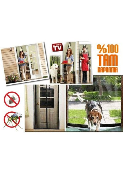 AYDOGANTICARET44 Mıknatıslı Kapı Sineklik Tülü-Krem ( 105 x 205 )