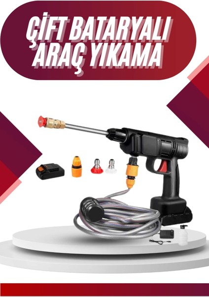 Oto Araba Yıkama Şarjlı ve Yüksek Basınçlı Oto Yıkama ve Sulama Tabancası