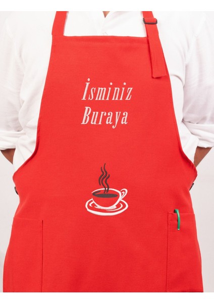 Mutfak Önlüğü Kişiye ve İsme Özel Nakışlı Mutfak Önlüğü Fincan 02 Farklı Renkler fiyatları