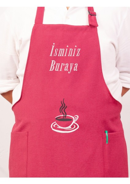 Mutfak Önlüğü Kişiye ve Isme Özel Nakışlı Mutfak Önlüğü Fincan 02 Farklı Renkler fiyatları