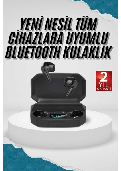 Kulak Içi Bluetooth Kulaklık Rgb Işıklı Çift Mikrofonlu Ios/android Uyumlu Bt 5.2