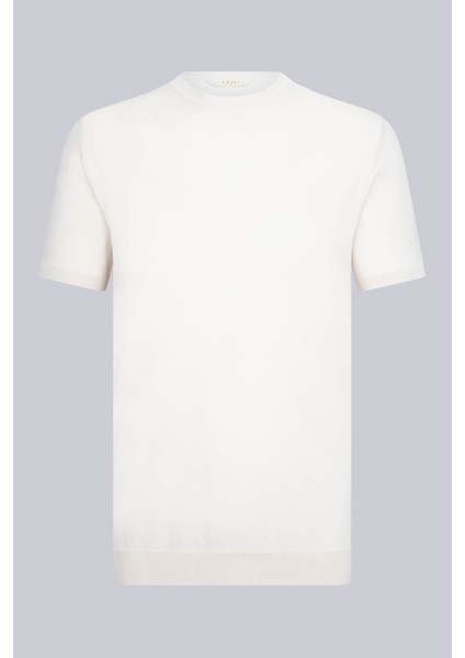 Taş Regular Fit Bisiklet Yaka Rayon Tişört