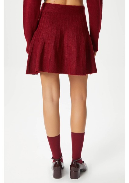 Kadın Hope Kazak Etek Alt Üst Bordo Triko Takım fırsatları