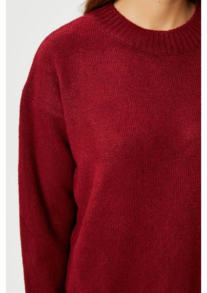 Kadın Hope Kazak Etek Alt Üst Bordo Triko Takım