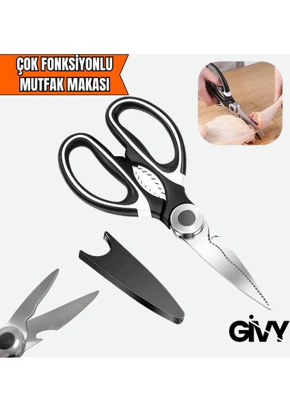 Çok Fonksiyonlu Paslanmaz Çelik Mutfak Makası