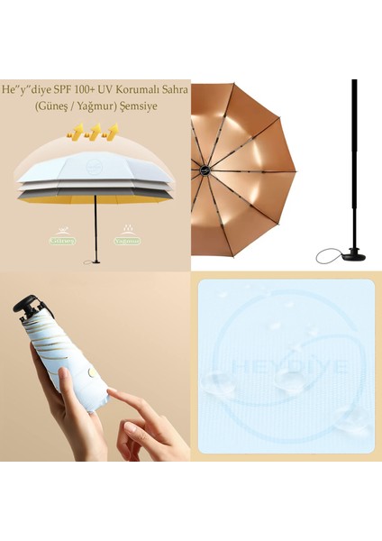 Spf 100+ Uv Korumalı Sahra (Güneş / Yağmur) Şemsiye modelleri