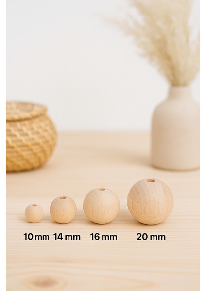 Ahşap Boncuk, 14MM Ham Ahşap Tahta Boncuk 200 Adet fiyatları