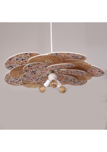 Mylamp Yeni Papatya Doğal Hazeran ve Kumaş Avize 90 cm fırsatları