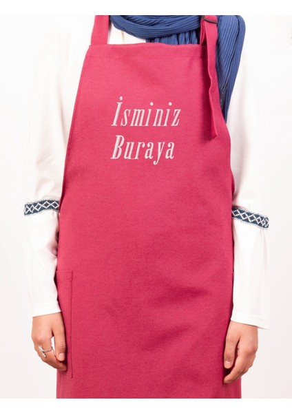 Mutfak Önlüğü Kişiye ve İsme Özel Nakışlı Mutfak Önlüğü Sade Farklı Renkler