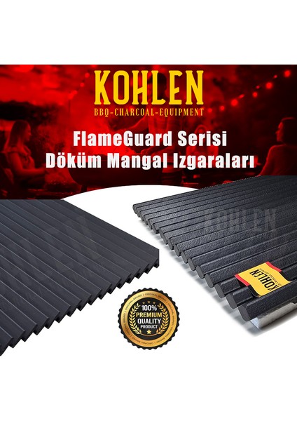 Döküm Mangal Gurme Izgarası – Mühürleme-Yapışmaz Yüzey