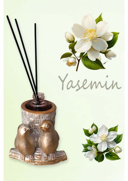 Yasemin Kokulu Oda Kokusu – Kuş Biblo Tasarım 100 ml Çubuklu