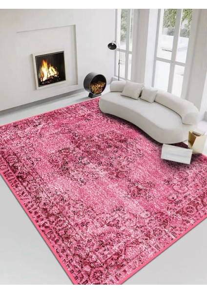 Vitage Pempe Göbekli Klasik Desenli Eskitme Model Dokuma Taban Kilim fiyatları