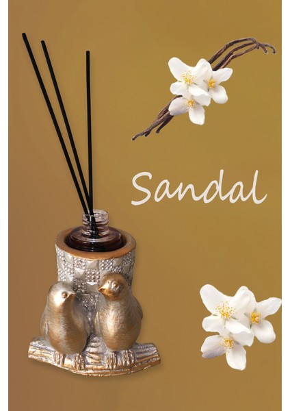 Sandal Kokulu Oda Kokusu – Kuş Biblo Tasarım 100 ml Çubuklu