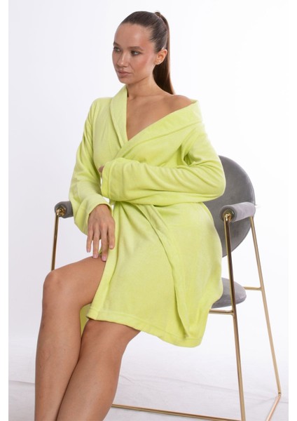 Bambu Lüks Nakışlı Şalyaka Slim Fit Sabahlık