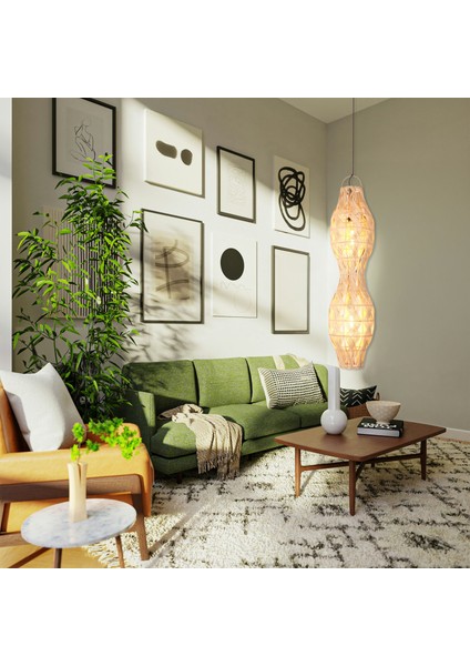 Mylamp Linea Rattan Avize 102X25 cm