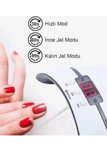 AYDOGANTICARET44 Ledli Profesyonel Taşınabilir Etkili ve Tasarımlı Dijital Göstergeli Oje Kurutucu modelleri