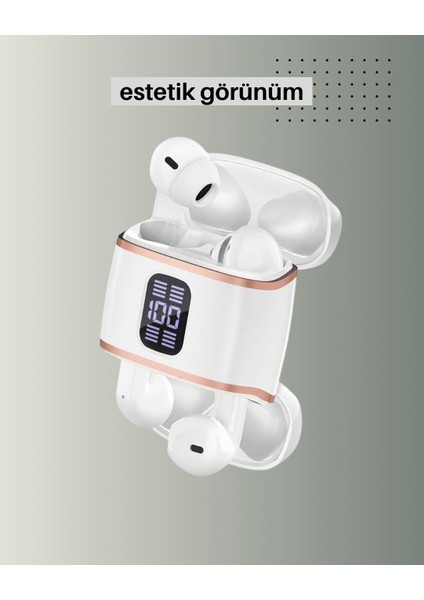 Çift Kulaklıklı Bluetooth Kulaklık – 4 Adet, Anc-Enc, Şarj Kutulu, Dijital Göstergeli fırsatları