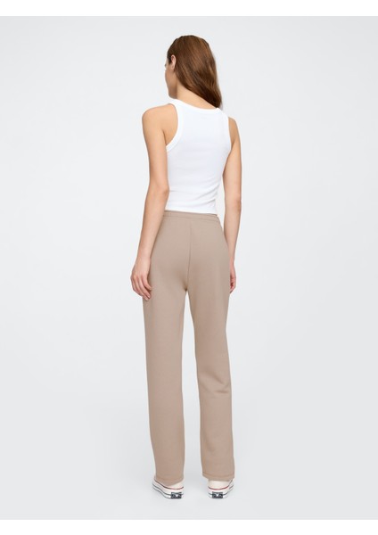 Kadın Bej Gap Logo Bootcut Pull-On Fleece Eşofman Altı indirimleri