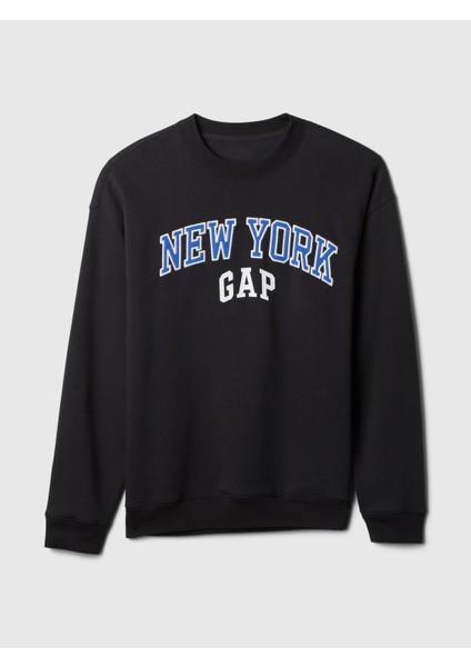 Erkek Siyah Gap Logo Grafikli Relaxed Fleece Sweatshirt fiyatları