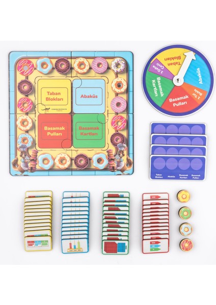 Kanguru Matematik Donat Kazan Oyunu / Sayı Tanıma ve Basamak Değeri / Ilkokul Müfredatına Uyumlu / 8-9 Yaş modelleri