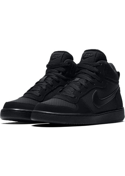Court Borough Mid Leather Womens Sneaker Hakiki Deri Kadın Günlük Spor Ayakkabı Siyah modelleri