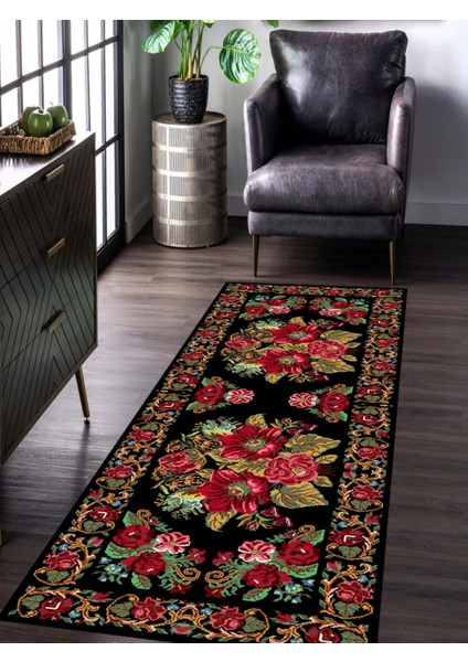 Vitage Etnik Çiçek Desen Eskitme Model Dokuma Taban Kilim fırsatları