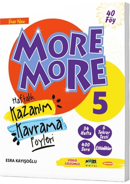 5.sınıf More & More Haftalık Kazanım Kavrama Föyleri (40 Föy)