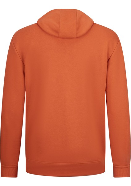 Turuncu Regular Fit Fermuarlı Kapüşonlu Sweatshirt fiyatları