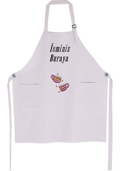 Mutfak Önlüğü Kişiye ve İsme Özel Nakışlı Mutfak Önlüğü İkili Kupa Farklı Renkler fiyatları