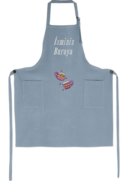 Mutfak Önlüğü Kişiye ve İsme Özel Nakışlı Mutfak Önlüğü İkili Kupa Farklı Renkler fiyatları
